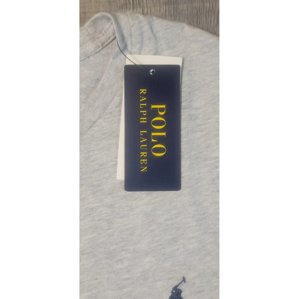 Polo Ralph Lauren Mens Grey Heather Short Sleeve Pony Logo T-Shirt 710610667101